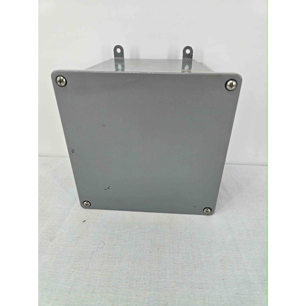 Gray Industrial Electrical Enclosure Junction Box with Mounting Tabs Screw Cover